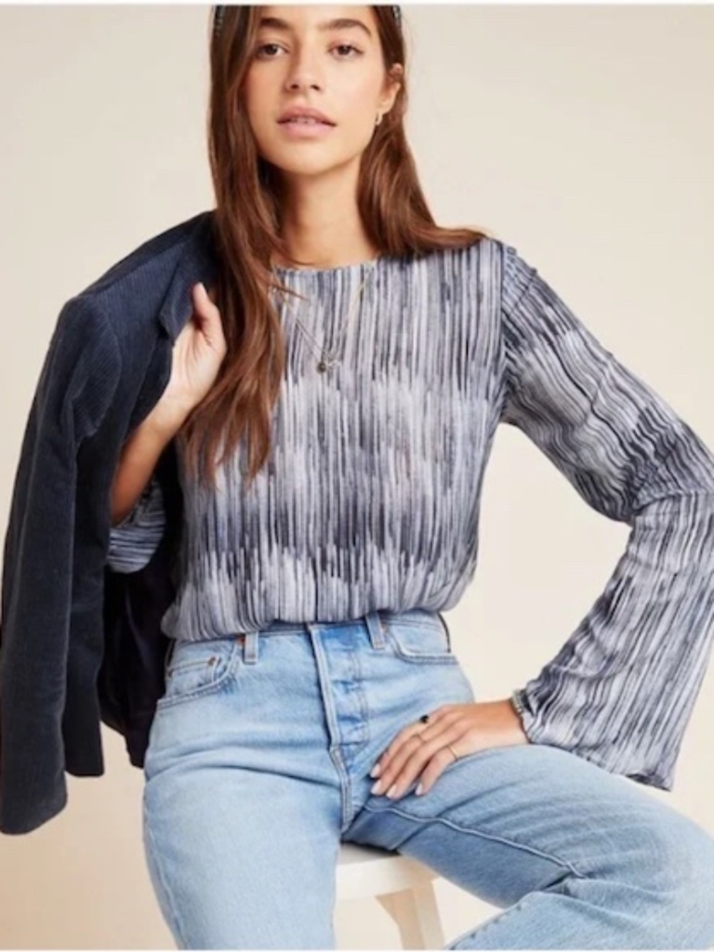 Anthropologie Cloth & Stone Doria Blouse Size Large